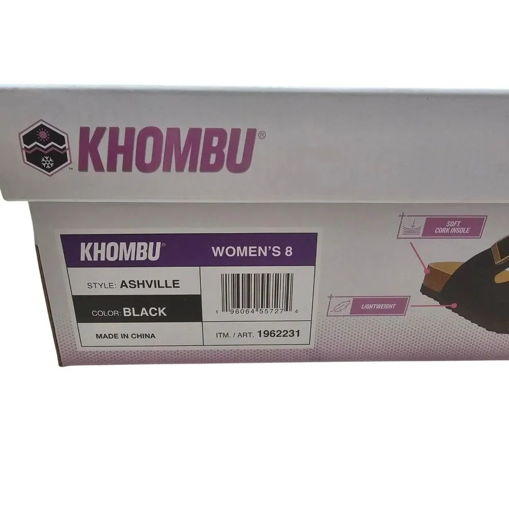 New Khombu Women's Ashville Suede Sandals 8 Black
